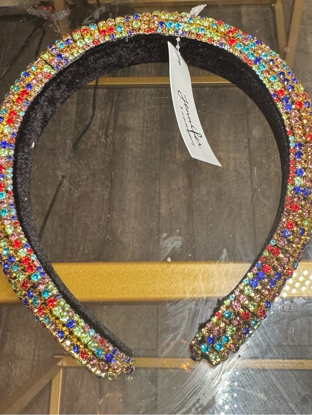 Embellished Multi-Color Crystal Headband - Designer